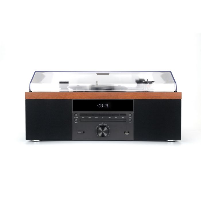 AKAI gramofon, FM radio, CD player, USB, BT, ugrađeni zvučnici, drvo ATT-14BT