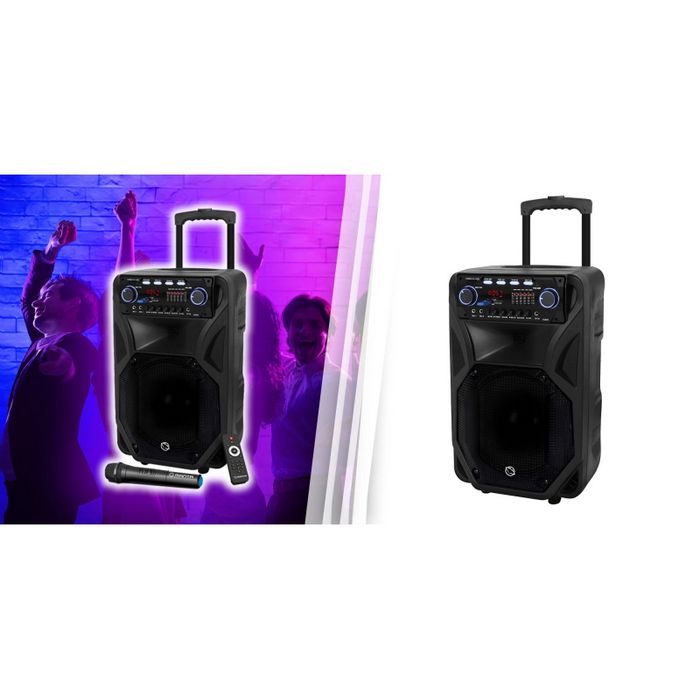 MANTA karaoke, 80W, FM, BT, USB, SD, bež mikr, gitara, baterij, crni SPK5021PRO