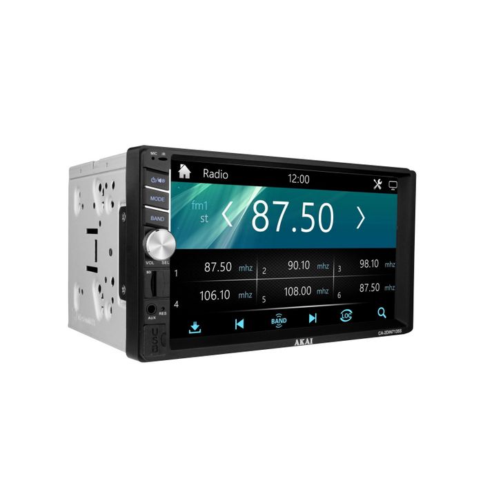 AKAI auto radio, FM, AM, 7" TFT, BT, USB, SD, HandsFree, video, crni CA2DIN7135S