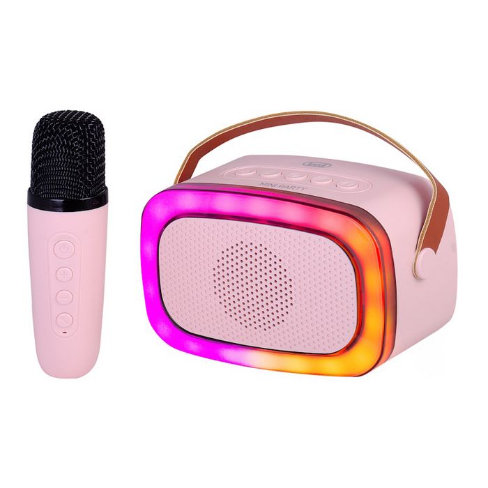 TREVI karaoke 10W, mini dimenzije, disco rasvjeta, mikrofon, roze XR 8A01