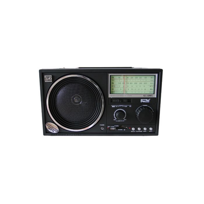Dartel radio FM, MW, SW, analogni, AC ili klasične baterije, crni RD-140MP3