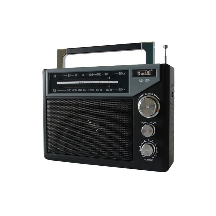 Dartel radio FM, AM, analogni, AC ili klasične baterije, crni RD-150