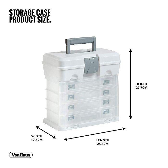 VonHaus portable case with drawers