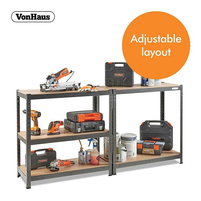 VonHaus 1.8m 5 shelf rack HAMMERITE