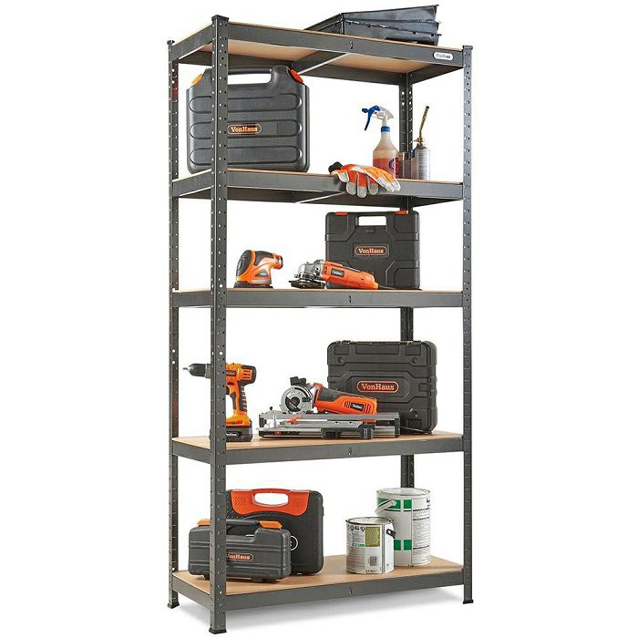 VonHaus 1.8m 5 shelf rack HAMMERITE