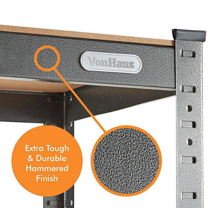 VonHaus 1.8m 5 shelf rack HAMMERITE