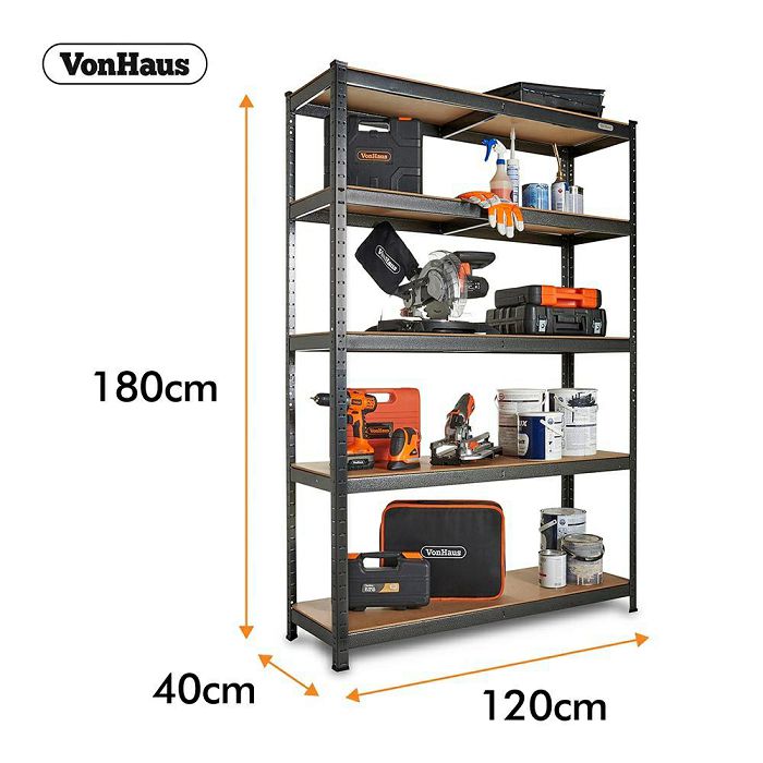 VonHaus Extra Wide 1.8m 5 shelving unit