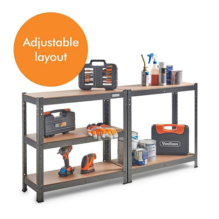 VonHaus 1.5m 5 shelf rack HAMMERITE