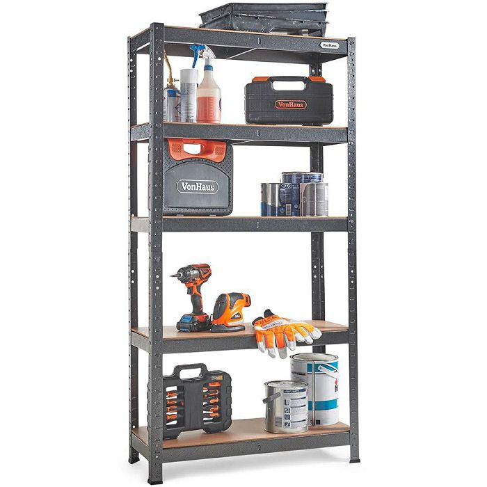 VonHaus 1.5m 5 shelf rack HAMMERITE