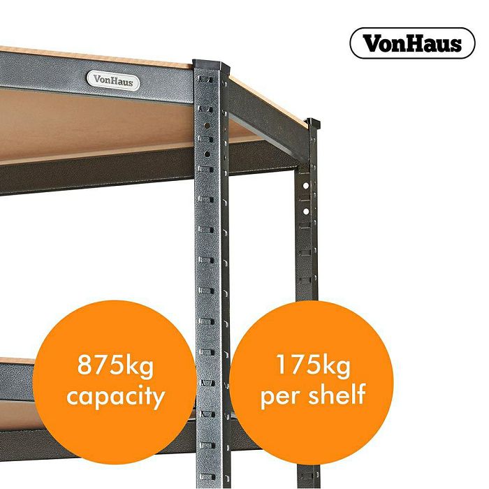 VonHaus corner shelf with 5 shelves