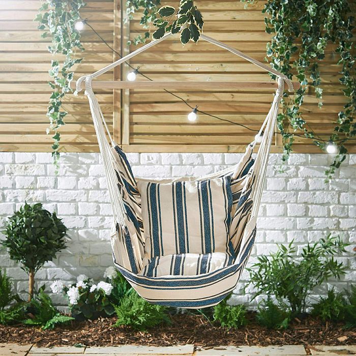VonHaus striped hanging garden chair