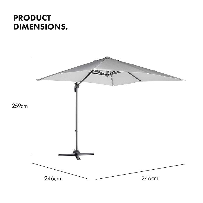 VonHaus Roma sunshade 2.5m