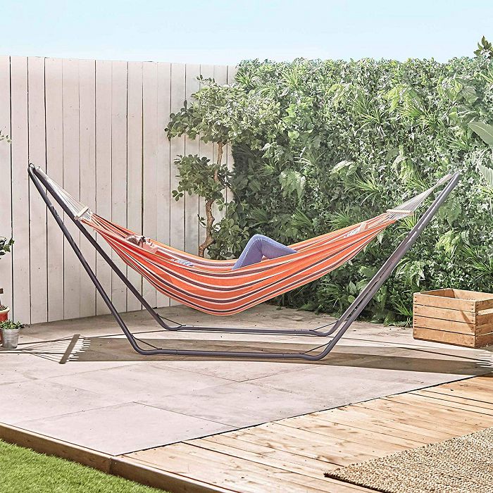 VonHaus hammock with orange frame