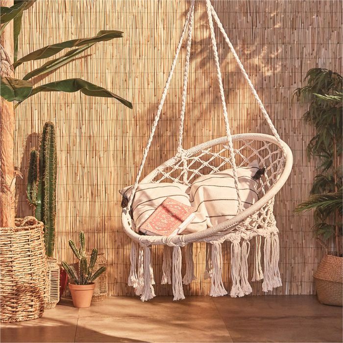 Vonhaus hanging garden chair made of rope
