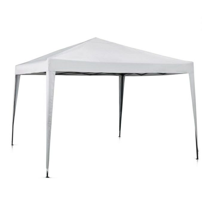 VonHaus Pop Up pavilion 3 x 3m Ivory with weights