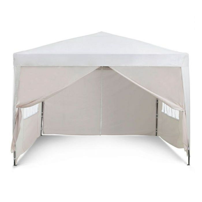 VonHaus Pop Up pavilion 3 x 3m Ivory with weights