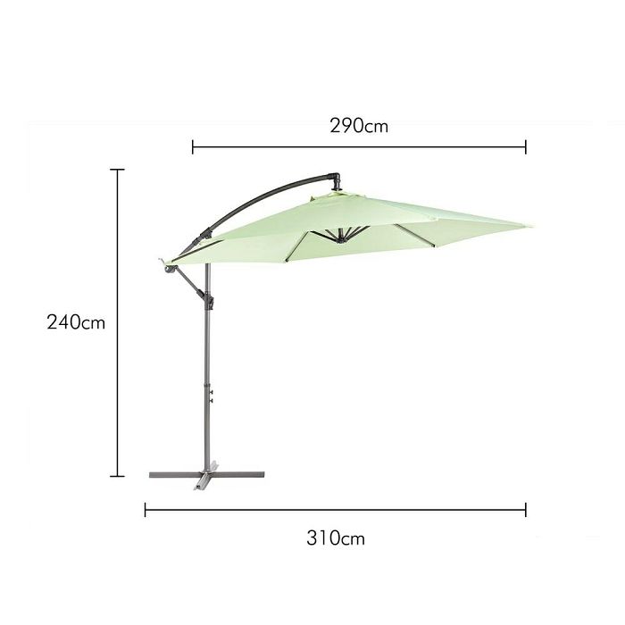 VonHaus 3M sunshade free-standing UV30+ St. Green