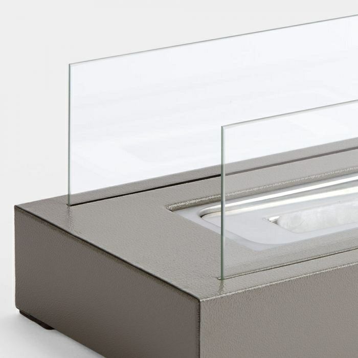 VonHaus rectangular tabletop fireplace on bioethanol