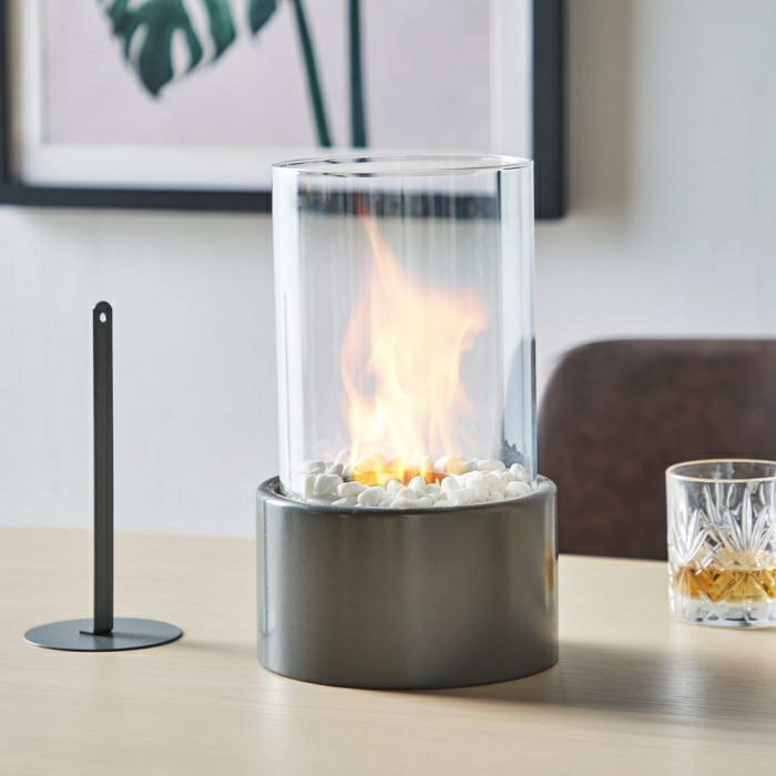 VonHaus round table fireplace on bioethanol