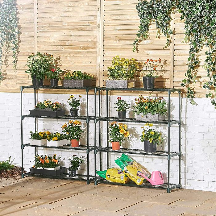 VonHaus set of greenhouse shelves