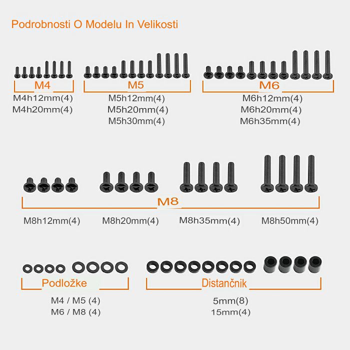 VonHaus Universal Screw Set