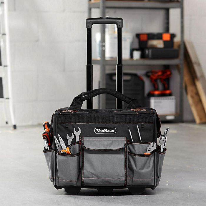 VonHaus tool bag on wheels