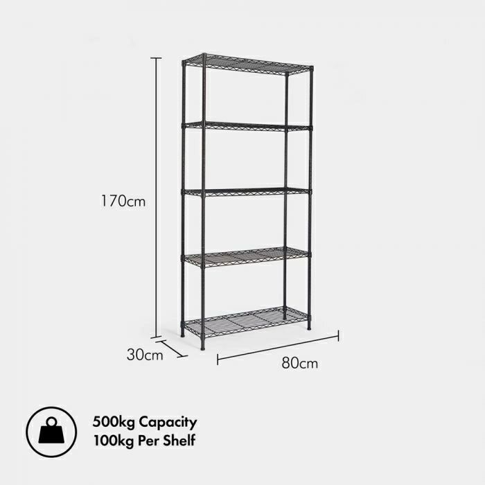 VonHaus 5-Tier Wire Shelving