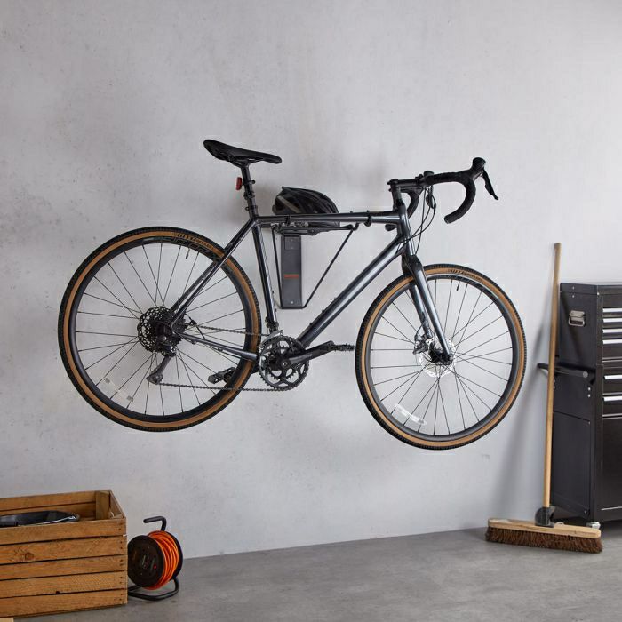 VonHaus wall-mounted folding bike rack with shelf