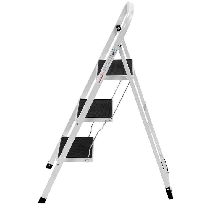 VonHaus 3 shelf steel ladder