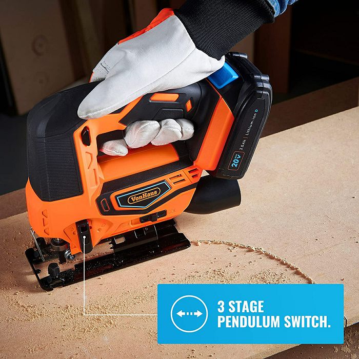 VonHaus cordless jigsaw + 20V D-Series battery 2.0Ah 3500010