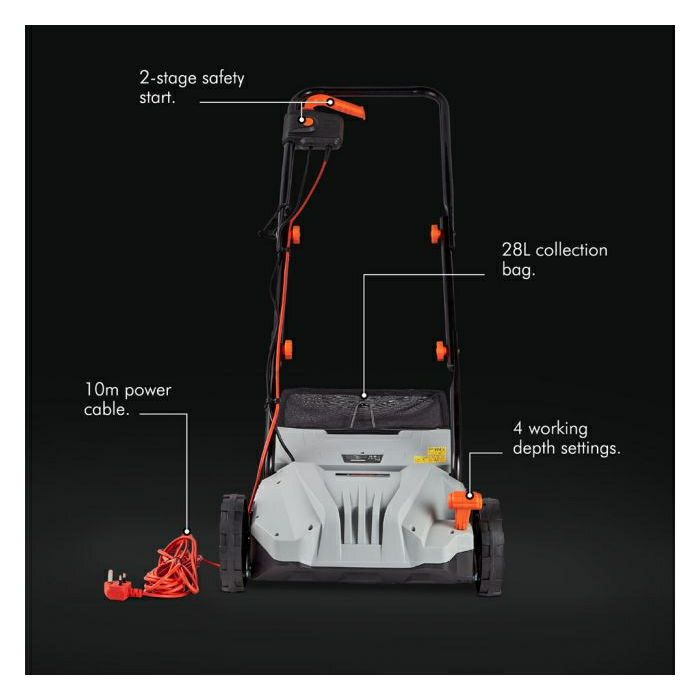 VonHaus electric lawn aerator 1300W