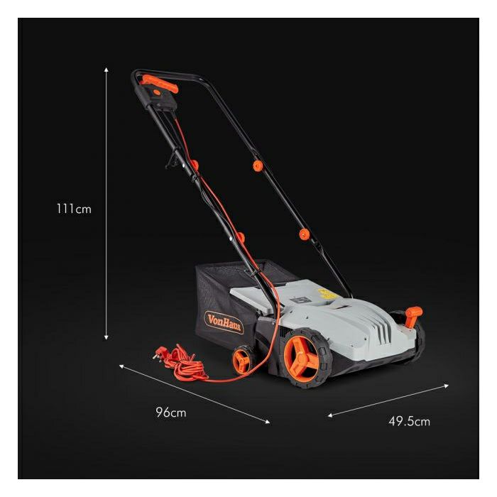 VonHaus electric lawn aerator 1300W