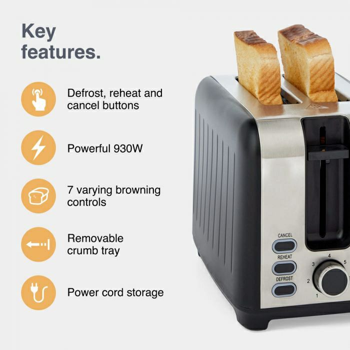 VonShef stainless steel toaster