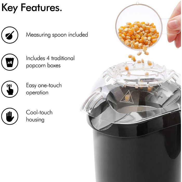 VonShef popcorn maker black