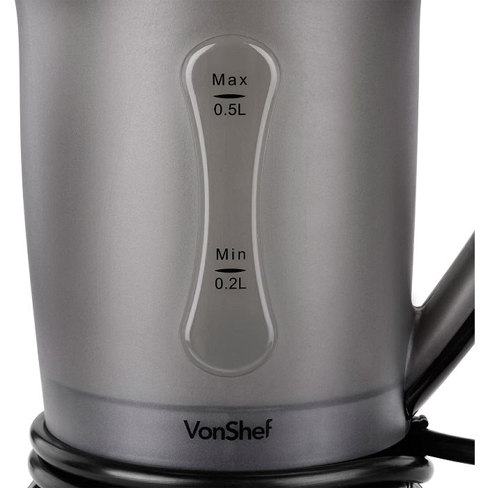 Vonshef travel heater and two cups