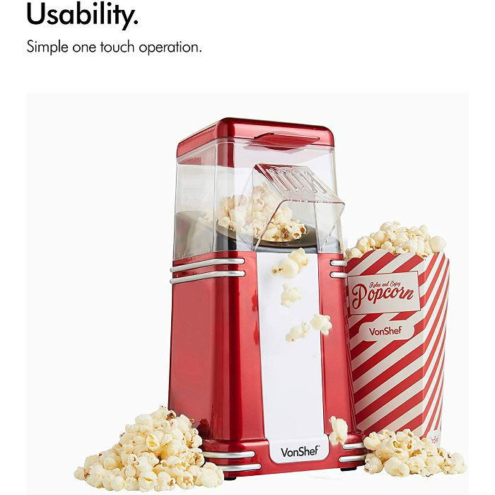 Vonshef retro popcorn maker