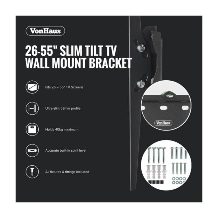 VonHaus 26-55 '' tilting TV wall bracket up to 40kg