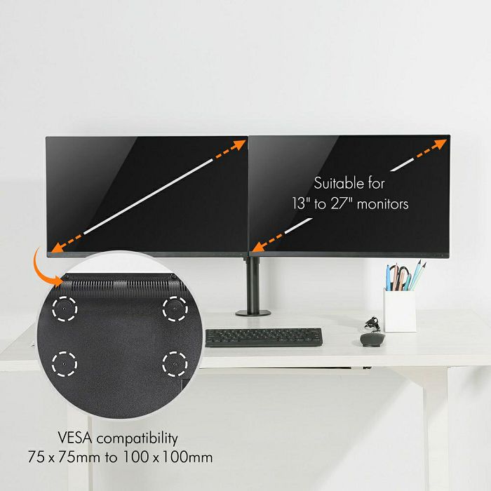 VonHaus dual desktop bracket for two monitors (13 - 32 '')