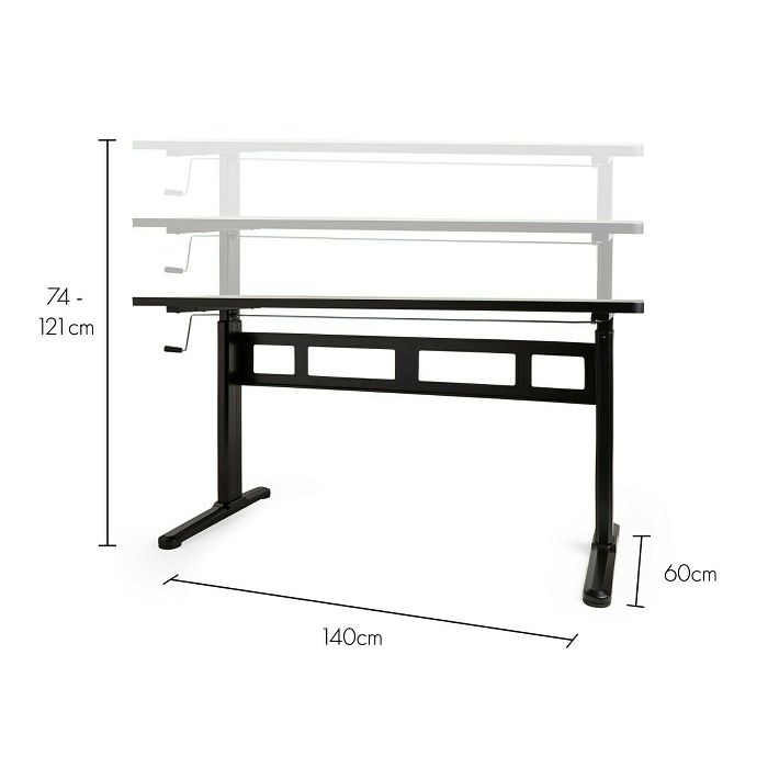 VonHaus adjustable Sit, Stand workbench black