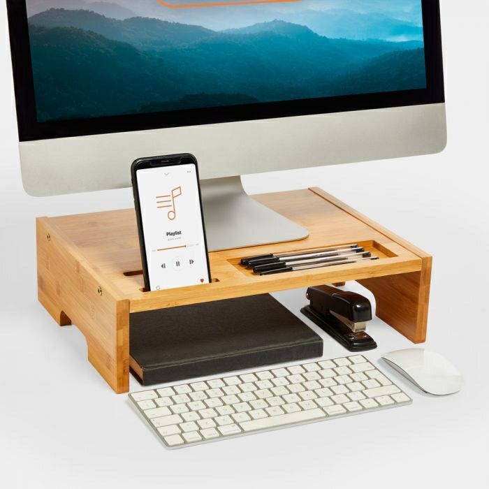 VonHaus wooden monitor stand