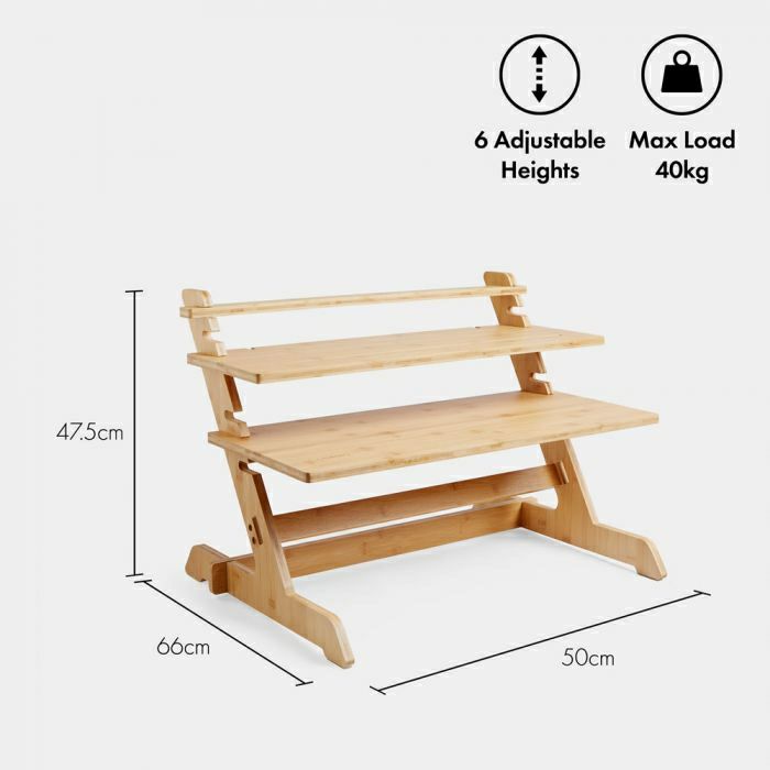 VonHaus Sit-Stand coffee table made of bamboo