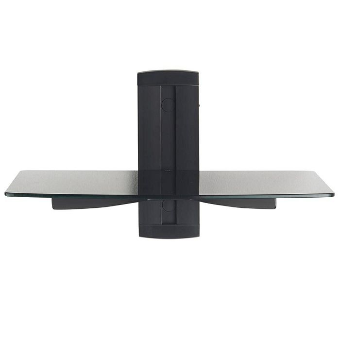 VonHaus Glass Floating Shelf - Black