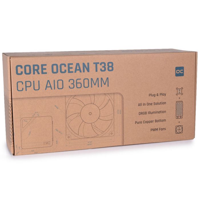 Alphacool Core Ocean T38 360mm CPU Digital Complete Water Cooling 13052
