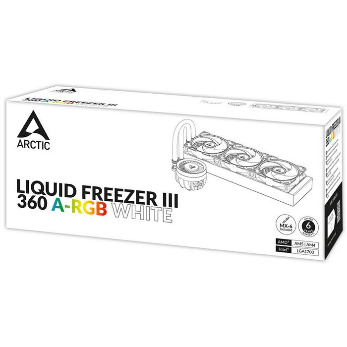 Arctic Liquid Freezer III ARGB White CPU complete water cooling - 360mm-ACFRE00152A