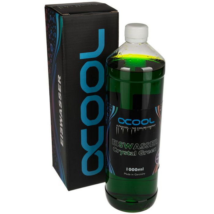 Alphacool Eiswasser Crystal Green UV-aktiv, 1000ml Fertiggemisch - grün 18545