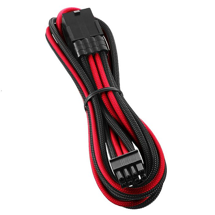 CableMod PRO ModMesh 8-Pin PCIe Verlängerung - 45cm, schwarz/rot CM-PCAB-8PCI-N45KKR-3PK-R