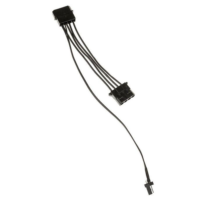 Kolink Lüfter Adapterkabel 3-Pin zu 2x 4-Pin Molex - 245mm, schwarz PGW-AC-KOL-086