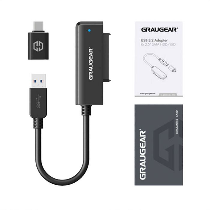 Graugear USB-C and USB-A cable for 2.5-inch SATA drives G-2500-AC-10G