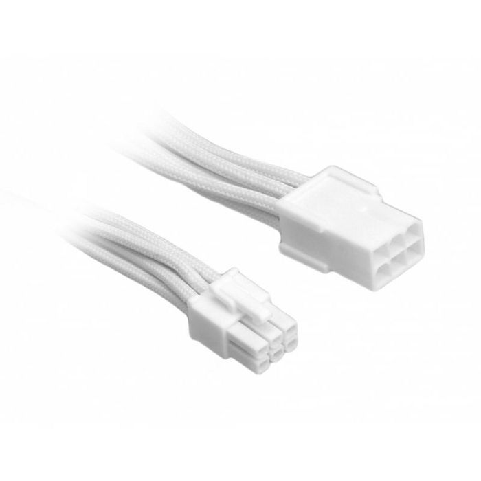 BitFenix 6-pin PCIe extension 45cm - sleeved white/white BFA-MSC-6PEG45WW-RP