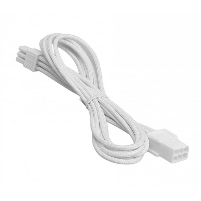 BitFenix 6-pin PCIe extension 45cm - sleeved white/white BFA-MSC-6PEG45WW-RP